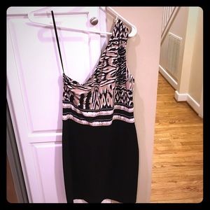 One shoulder cocktail dress